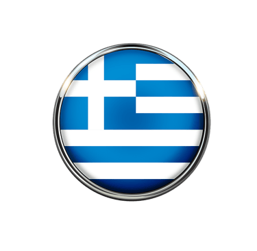 Greece Flag in a 3D button