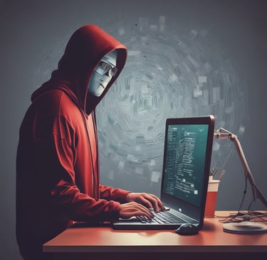 A cozy workspace with a laptop displaying the safesave hub blog, surrounded by notes and a cup of tea.