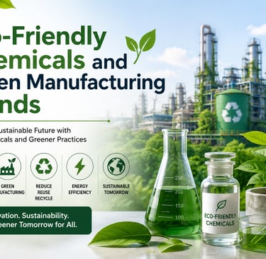 Eco-friendly chemistry and sustainable manufacturing