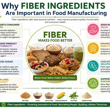 Why Fiber Ingredients Are Important in Food Manufacturing