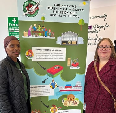 Collection donations for Operation Christmas Child