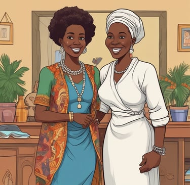 A man and a woman standing next to each other