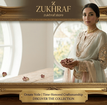 Luxury Embroidered Voile Collection by Zukhraf Store. Is se Google par aapka blog jaldi rank karega.