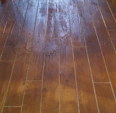 a wooden floor with a wooden floor and a wooden floor