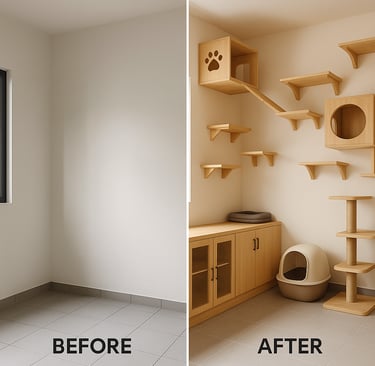 pet cat dog room play room renovation