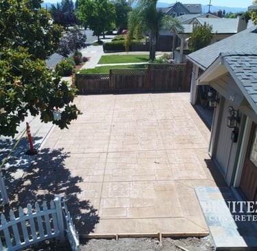 Final product of Stamped Concrete Driveway
