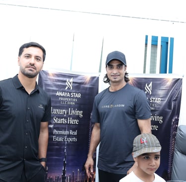 Imran Nazir Cricketer And Najibullah Zadran in Anaya Star Properties real estate in Dubai
