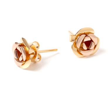 Brincos D'Ouro Ouro amarelo 18k e centro em ouro rosé 18k