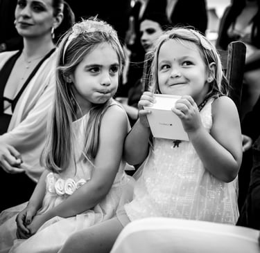 Detalles de boda Pinamar, niñas en ceremonia, fotógrafo Jaime Guarro Romano