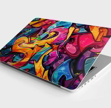 colourful design laptop skin