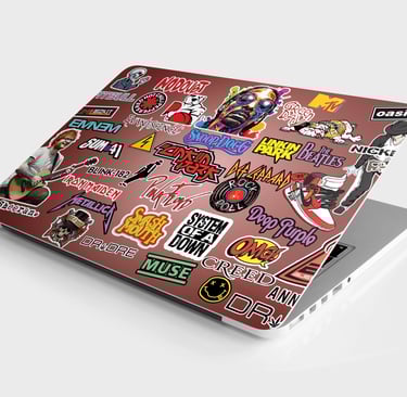 music bands laptop skin