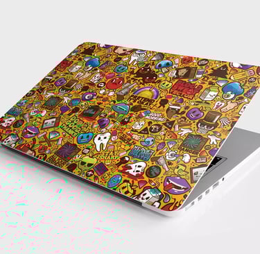 sticker bomb laptop skin