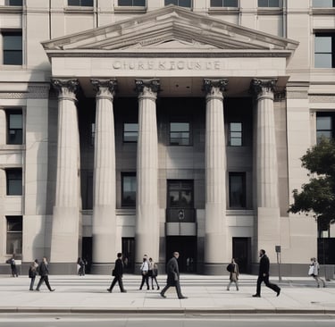 A welcoming office reception area with warm lighting and comfortable seating.