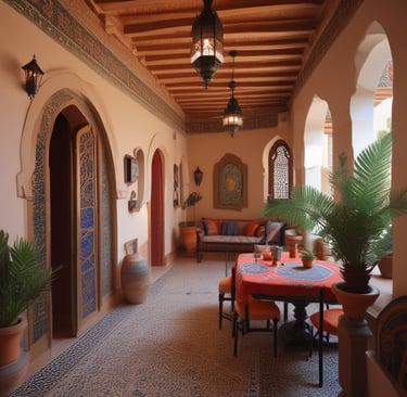 Secure gated community entrance with landscaping