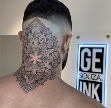 tatuagem geometrica mandala pontilhismo fortaleza