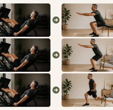 Guide d'exercices alternatifs à la leg press avec poids du corps