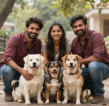 A friendly pet groomer gently trimming a small dog's nails in a bright, clean salon.