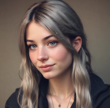 woman wearing black crew-neck shirt