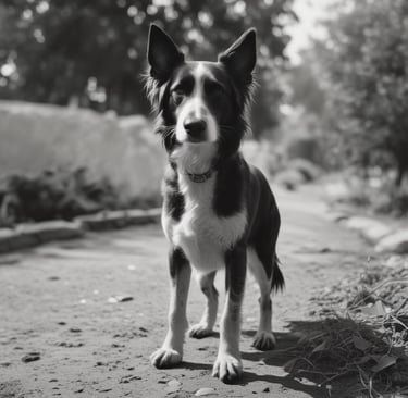 Elegant black and white photo print showcasing deep blacks and crisp contrasts