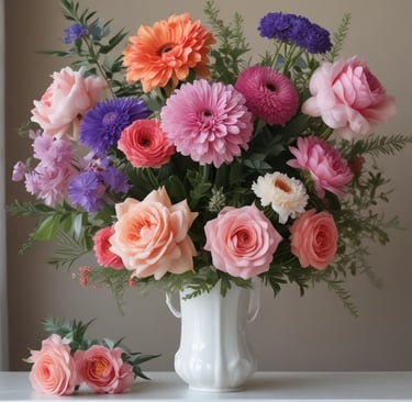 A sophisticated arrangement of white lilies and green foliage for special occasions.