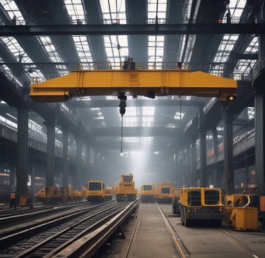 Safety tags and inspection records attached to a crane after a successful service check.