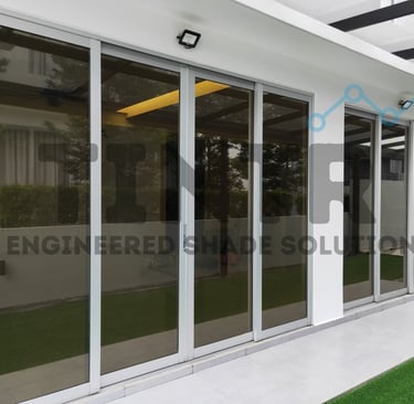 Commercial office window tinting for glare reduction