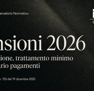 NexConsult Circolare INPS n 153 del 19 dicembre 2025 su pensioni 2026 rivalutazione trattamento minimo e calendario pagamenti