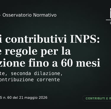 Copertina NexPensioni sulle nuove regole INPS per rateizzare i debiti contributivi fino a 60 mesi