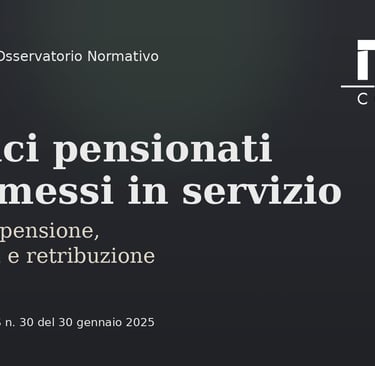NexPensioni Circolare INPS n. 30 del 30 gennaio 2025 sulla riammissione in servizio dei medici pensionati
