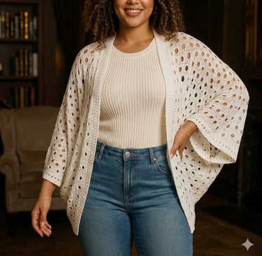 mulher usando kimono barato da shopee plus size feminino