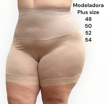 bermuda modeladora plus size alta compressão cintura modelada