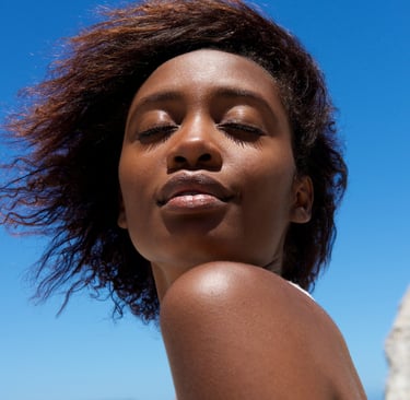 woman with glowing skin