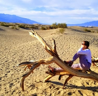 Accompanied by Jerry, Victoria revists Death Valley in 2019