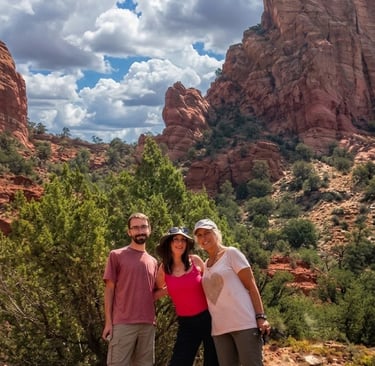 Introducing the hidden medicine wheel to like-minded Sedona friends.