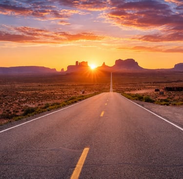 Mile Marker 13 on scenic U.S. Highway 163 in Monument Valley (where Forrest Gump stopped running!)