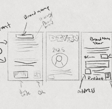 back of label sketch