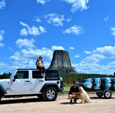 Travel nursing across the country at Devil's Tower