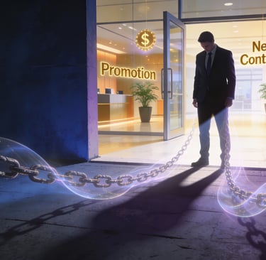 a man standing in front of a building with a chain link link link