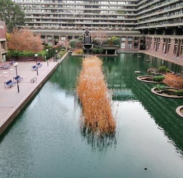 City of London private walking tour - nature and architecture - The Barbican, brutalist architecture