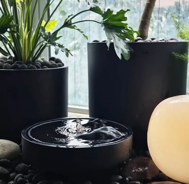 Cozy balcony with warm ambient lighting and natural wooden textures, inspired by warm European outdoor living