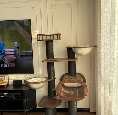 Pet-friendly outdoor living space with comfortable furniture, cozy atmosphere and stylish Scandinavi