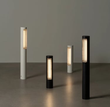 Outdoor lantern with warm ambient light for a cozy balcony evening atmosphere.