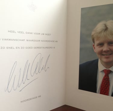 Een bedank brief van onze Koning.