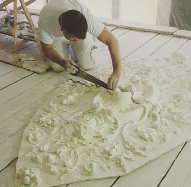 Een ornament voor het plafond 