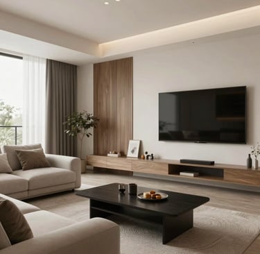 A welcoming office reception area with warm lighting and modern interior design reflecting bpm infinity's style.