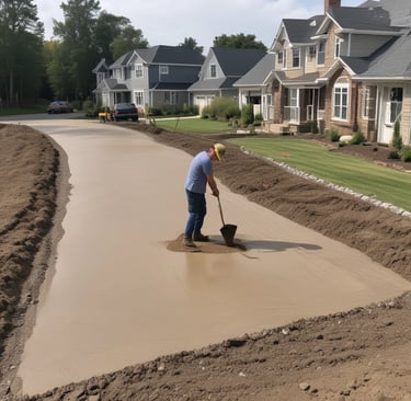 Harley Holbert inspecting a construction site with tools in hand, embodying reliability.