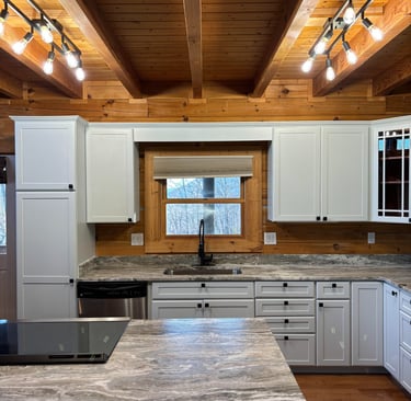 Professional cabinet painting and refinishing services in Asheville, North Carolina.