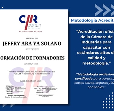 certificación Camara de Industrias y comercio