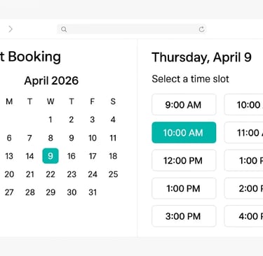 slot booking page hire remotex