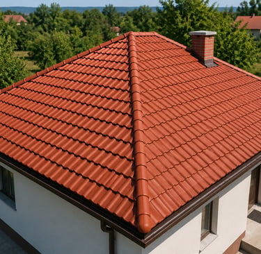 Toiture à 4 pans en tuiles rouges : élégance et protection durable